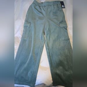 NWT | STARTER Black Label Wide Leg Green Fleece Sweat Pants
